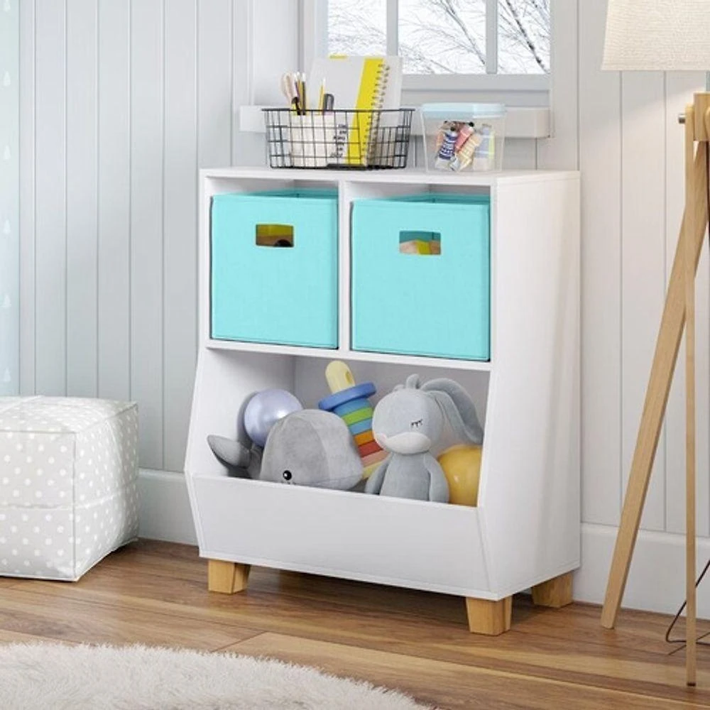 Organizador de Brinquedos Benjamim 100% MDF 60cm Branco Woodcore
