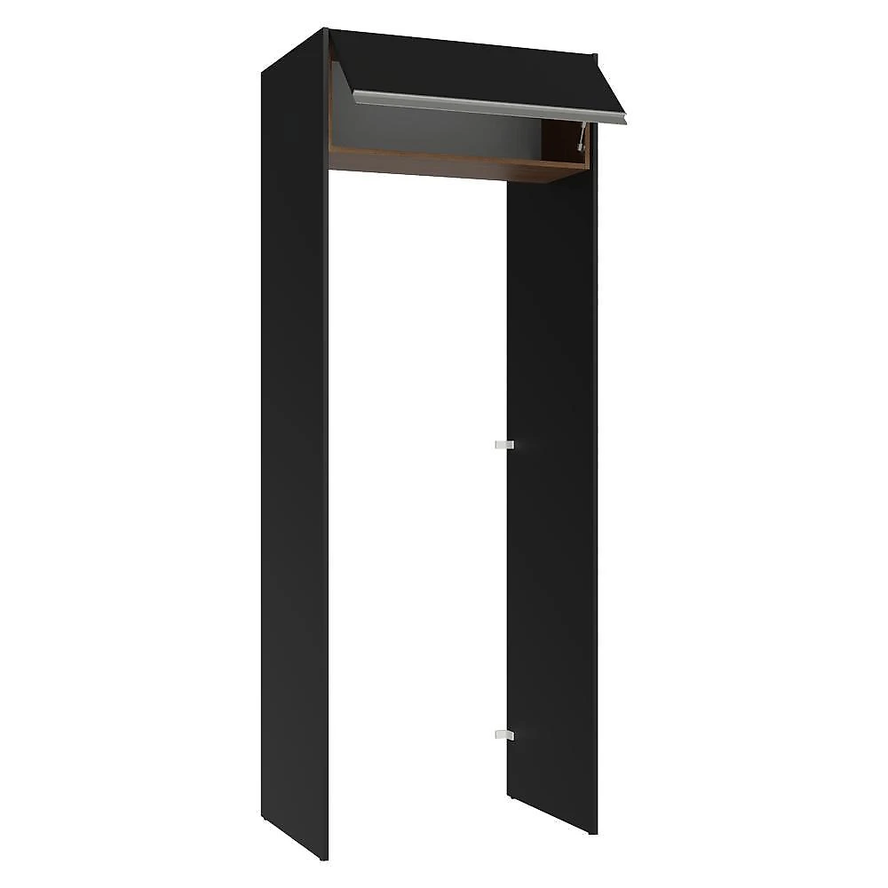 Porta-geladeira 83 cm 1 porta basculante preto/rustic/preto glamy madesa