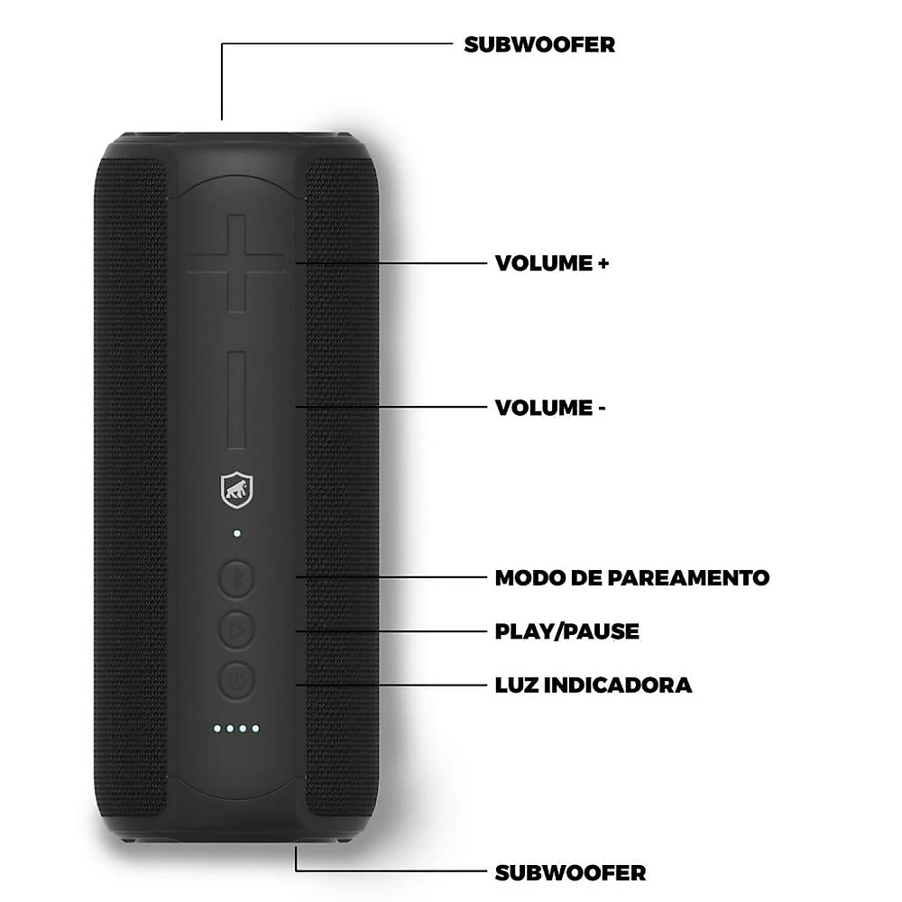 Caixa de Som Bluetooth Atomic 20w - Gshield