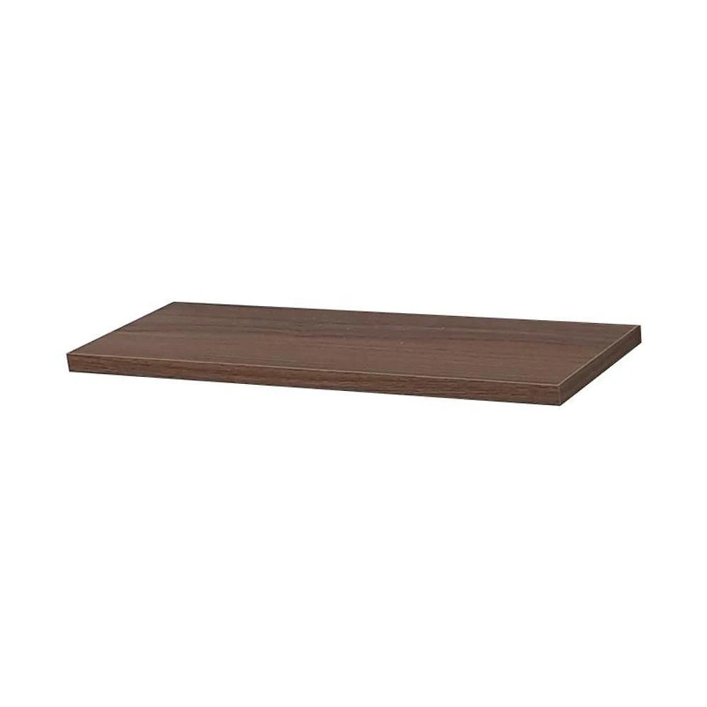 Prateleira Crie Fácil 30x15CM MDP Suporte Invisível Moderno Sala Marrom Mercado das Prateleiras