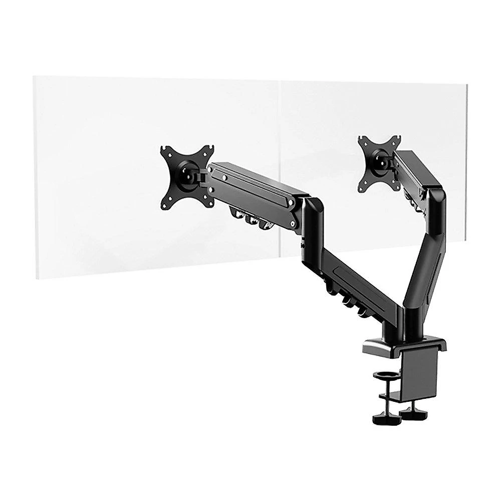 Suporte de Mesa Articulado para 2 Monitores de 17" a 32" FlexiSpot F5D, Ajustes com Pistão a Gás, VESA, Preto - F5DB
