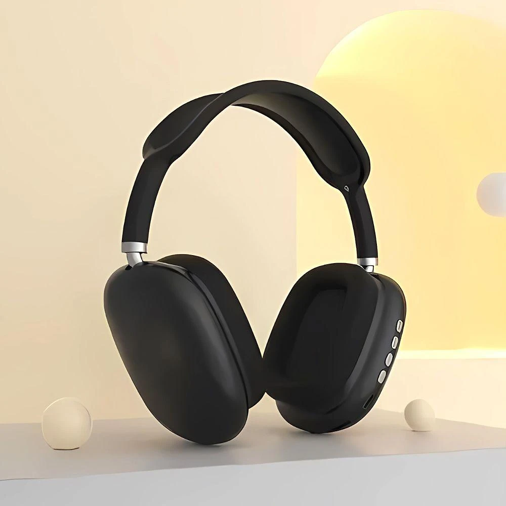 Headphone Bluetooth P9 com Microfone Micro SD e Rádio FM Preto
