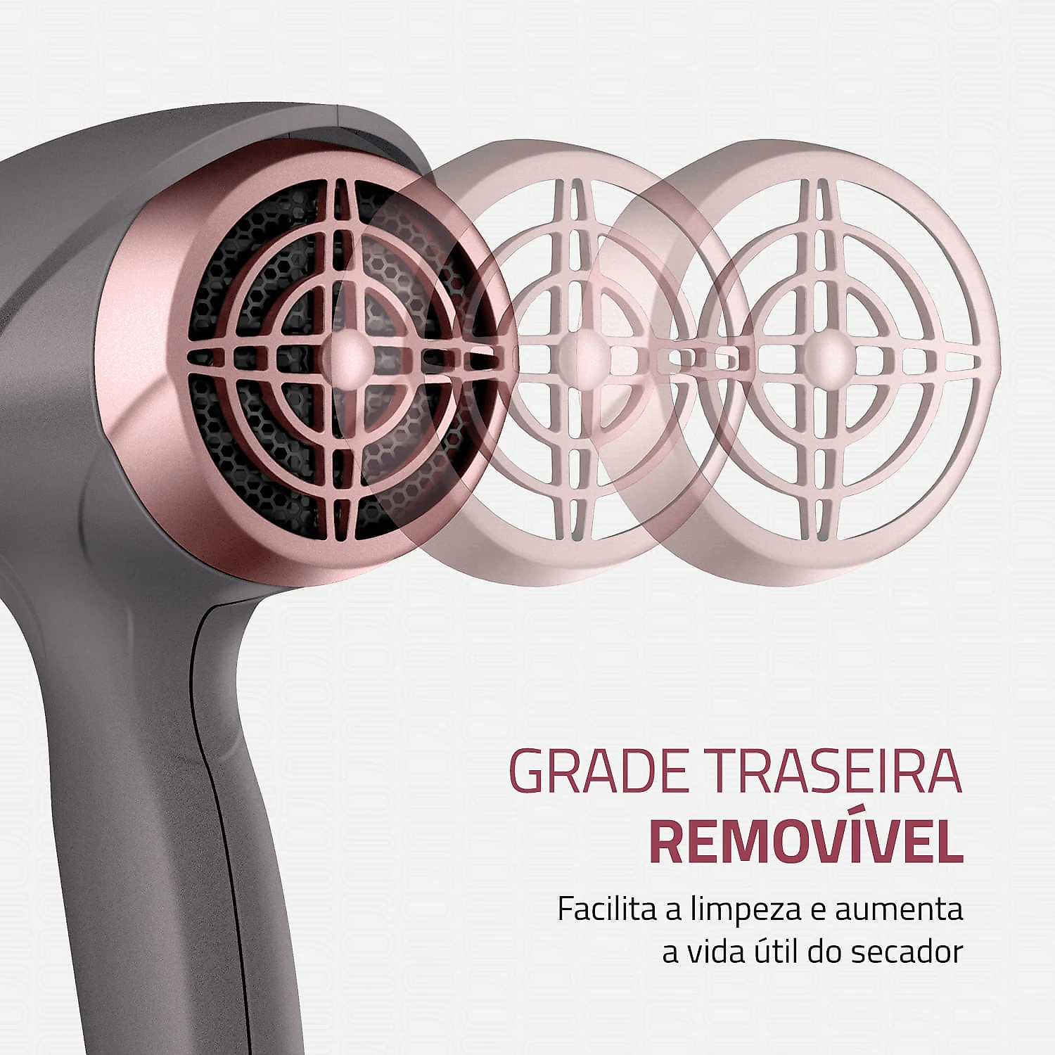Secador de Cabelos Mondial Grafite/Rose - SCN-11 SECADOR DE CABELOS SCN-11 127V/60Hz