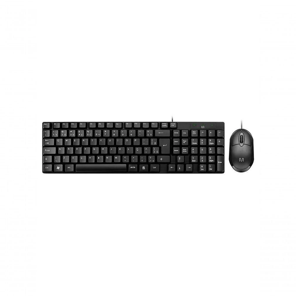 Kit Teclado E Mouse Com Fio Usb Cabo De 120cm 1200dpi Teclas Chocolate - Tc309