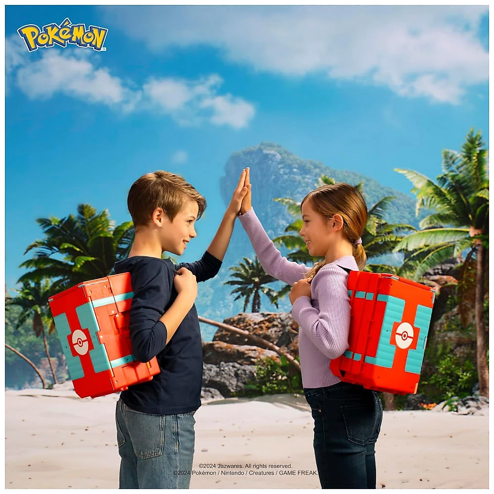 Playset de Batalha de Praia Pokémon mochila portátil Jazwares com Pikachu 5 cm