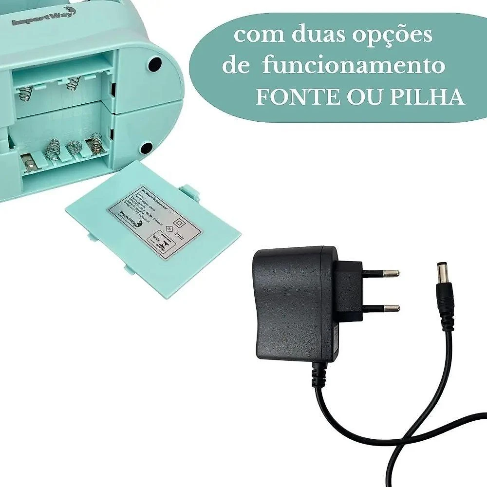 Mini Máquina de Costura Portátil Importway IWMC507AZ Azul Bivolt