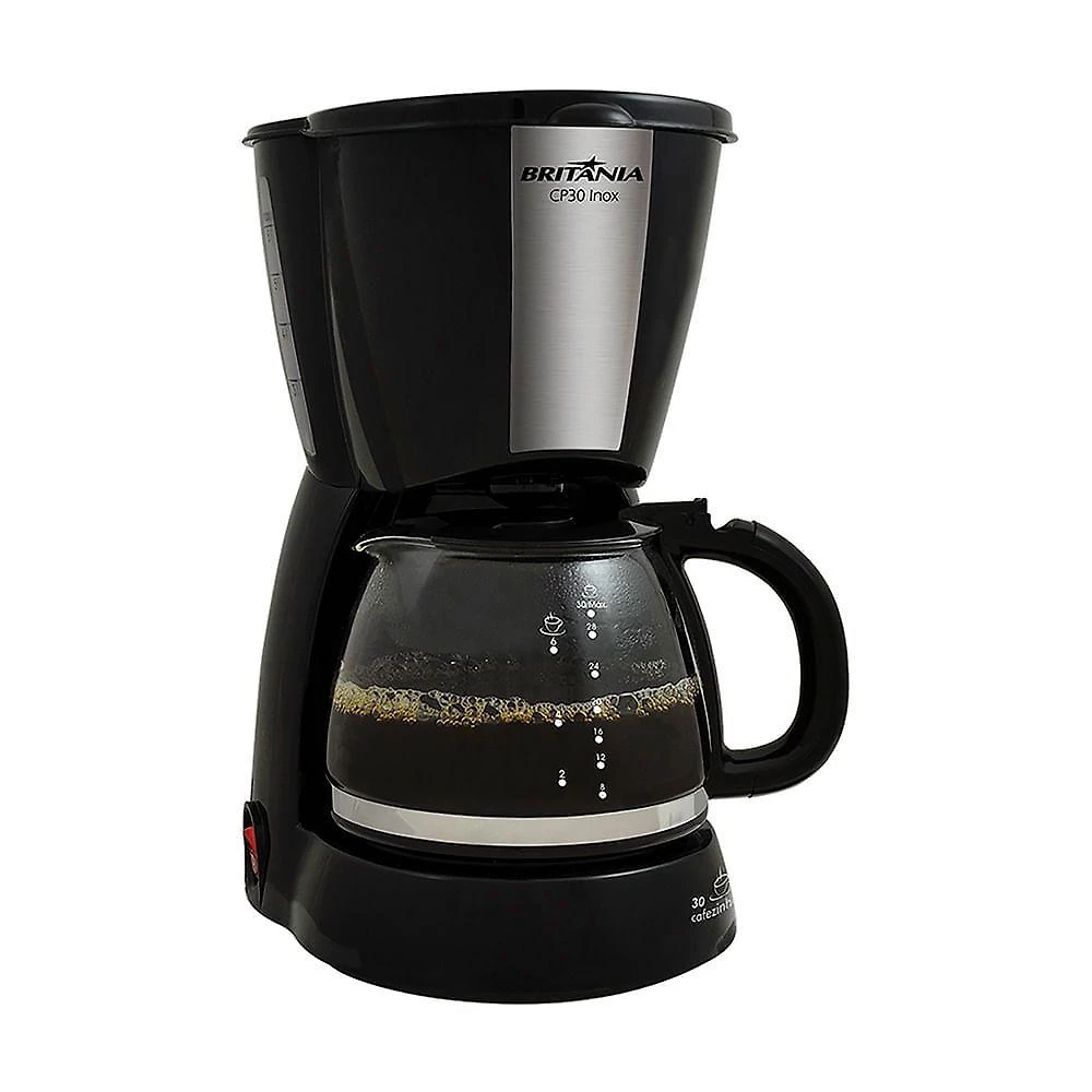 Cafeteira Britânia CP30 Inox Preta 110V