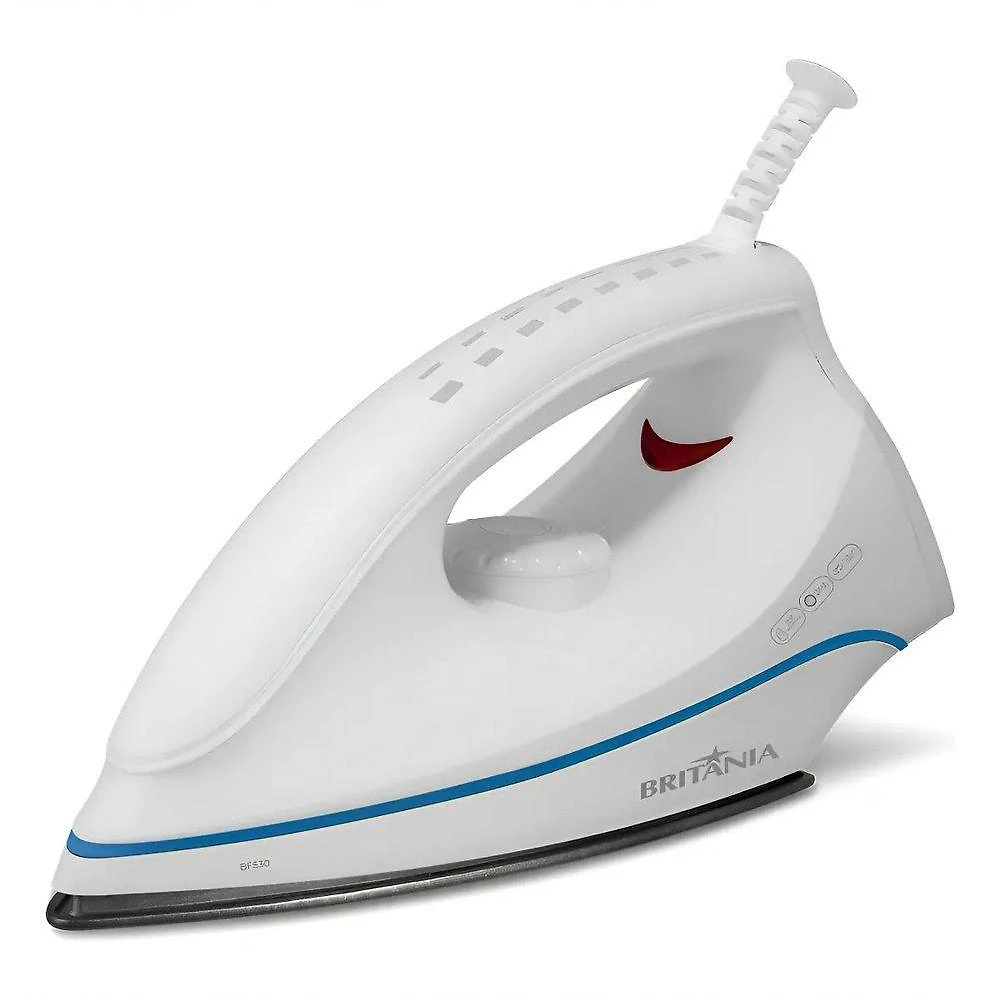 Ferro de Passar a Seco Britânia BFS30 1250W Base Antiaderente Branco 110V