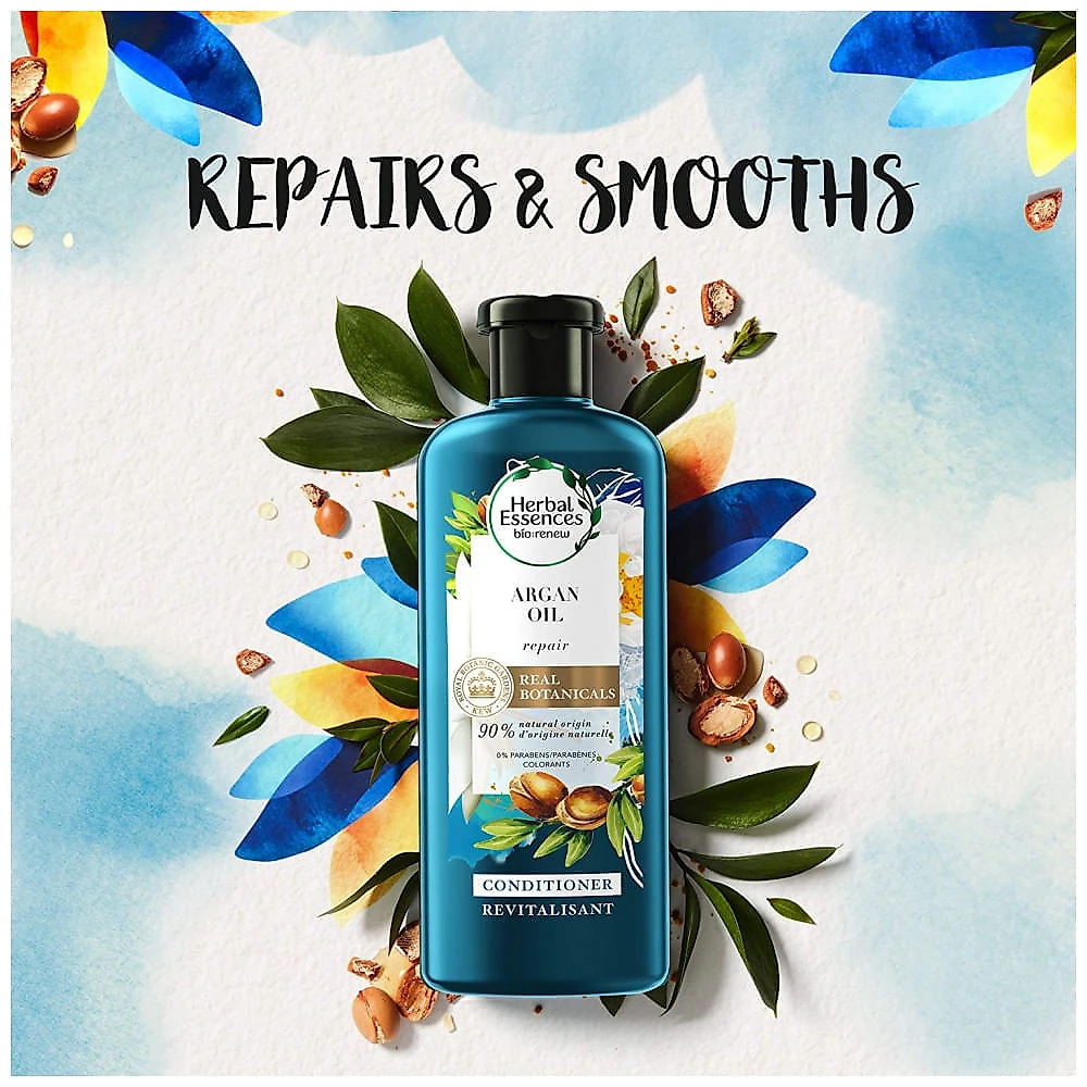 Herbal Essences Repairing Argan Oil of Morocco Shampoo and Conditioner Set with Natural Source Ingredients Color Safe