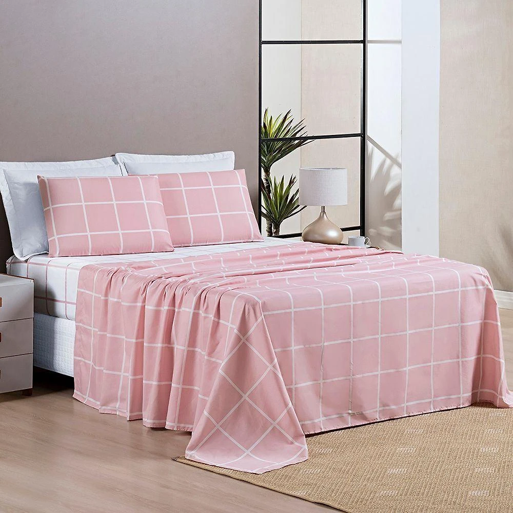 Jogo De Cama Austin King 04 Peças - Rosa