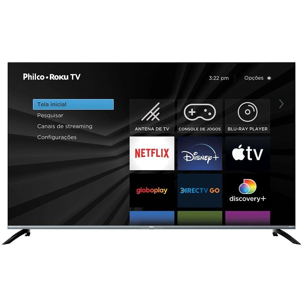 Smart TV 58" Philco LED 4K Roku Dolby Áudio PTV58G70R2CSGBL Bivolt