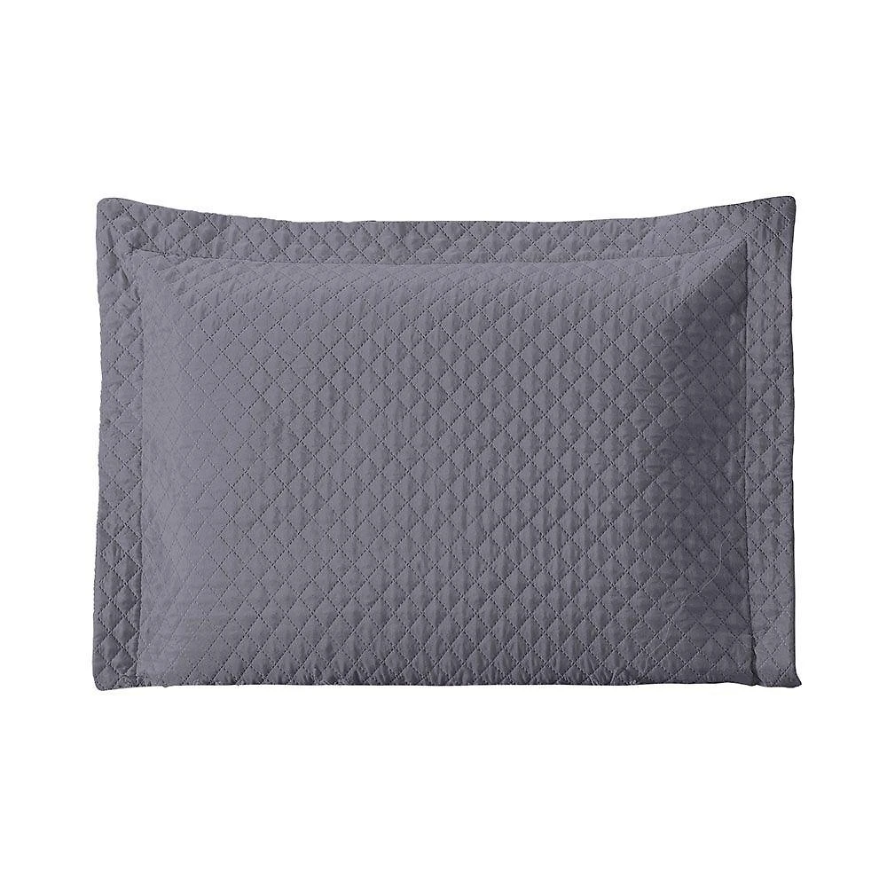 Porta Travesseiro Avulso 70cm X 50cm 1 Peça Prime Ultrassônico 100% Poliéster - Cinza