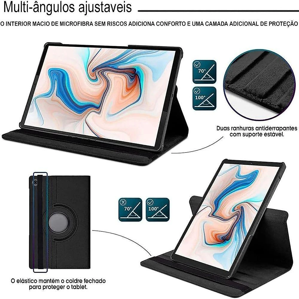 Capa Case Compativel Samsung Galaxy Tab Tab S10 Fe 10.9 S9 Fe 10.9 Tab S9 11 + Caneta
