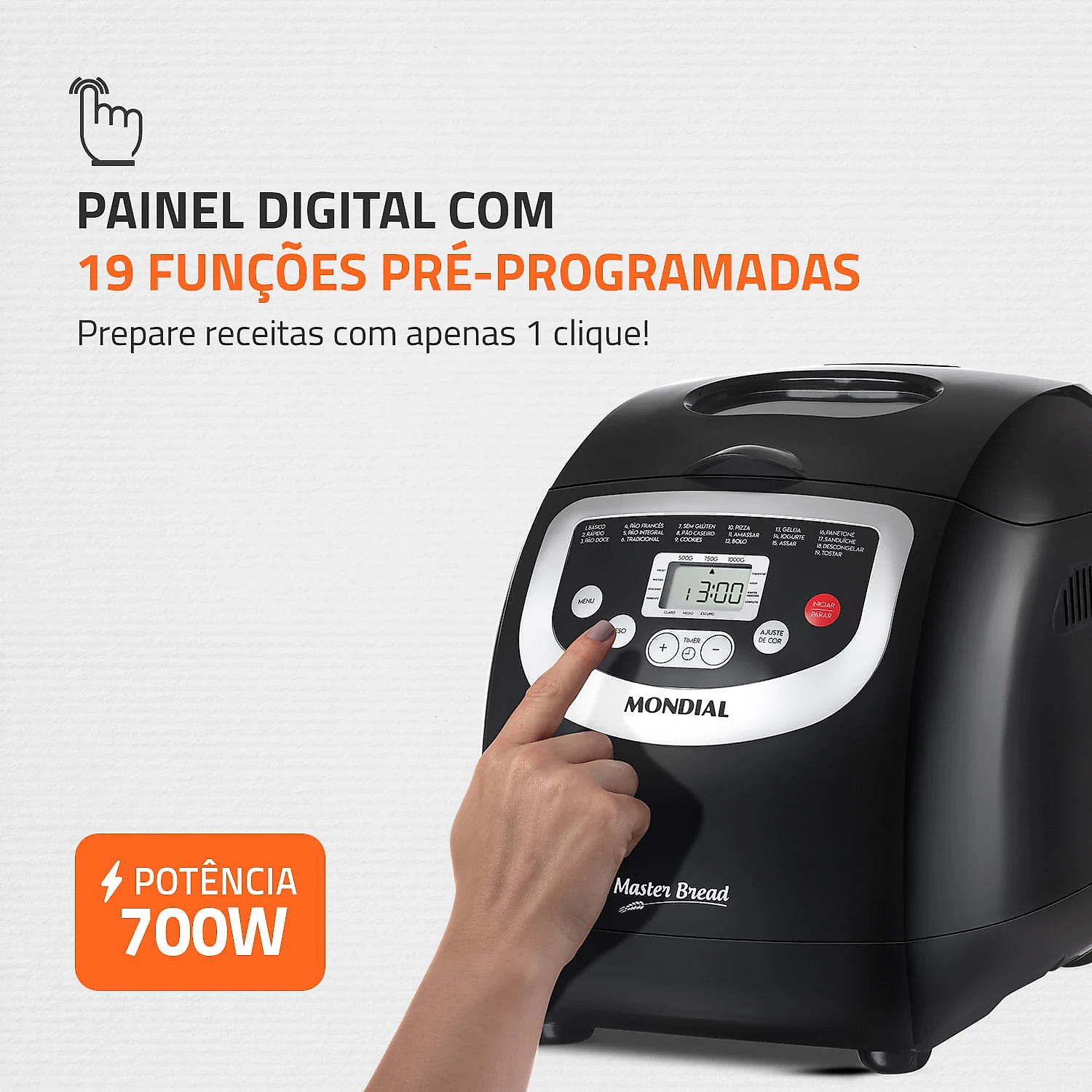Miniatura Panificadora Mondial Master Bread NPF-53 127V