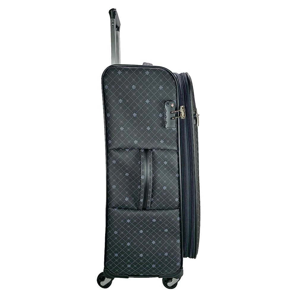 Mala de viagem grande munique preto 77cm rodas giro 360º