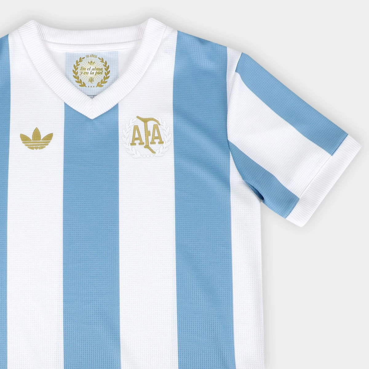 Camisa Argentina 25/26 Comemorativa 1974 Adidas Feminina Azul+Branco - G