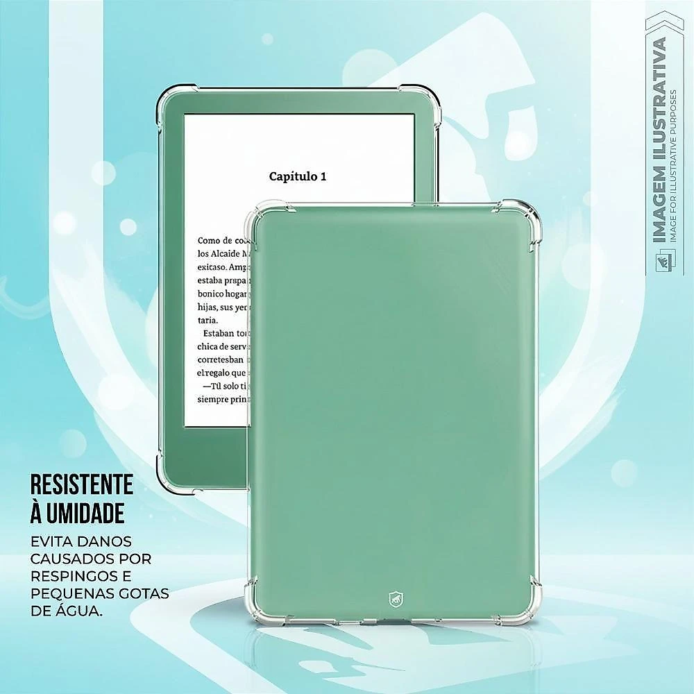 Capa para Kindle Paperwhite 2024 Gshield com Proteção Anti-Impacto TPU + Acrílico Transparente 1