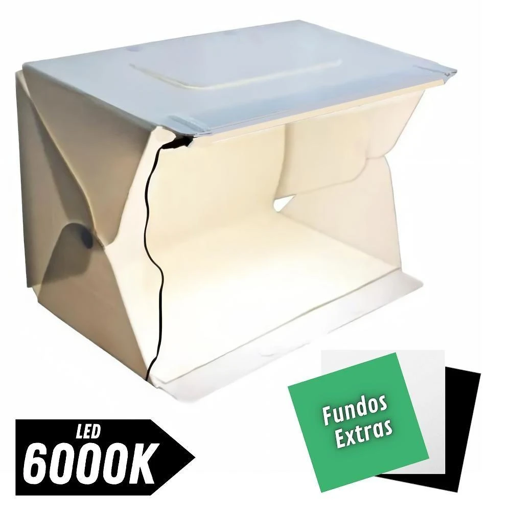 Mini Studio P/ Fotografar Produtos Largo Evobox Plus Led 6000k