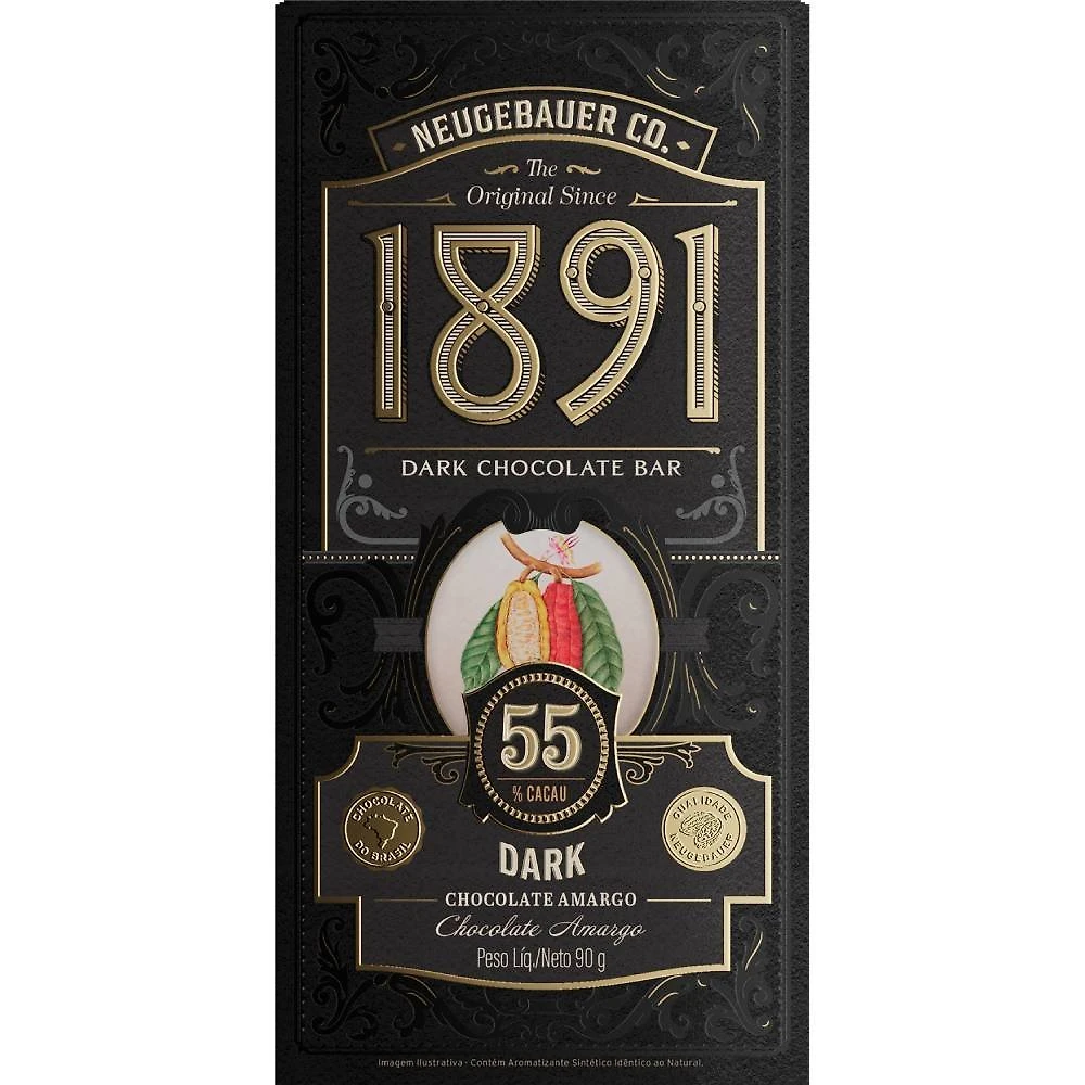 Chocolate Barra Neugebauer 1891 55% Cacau Dark 90g