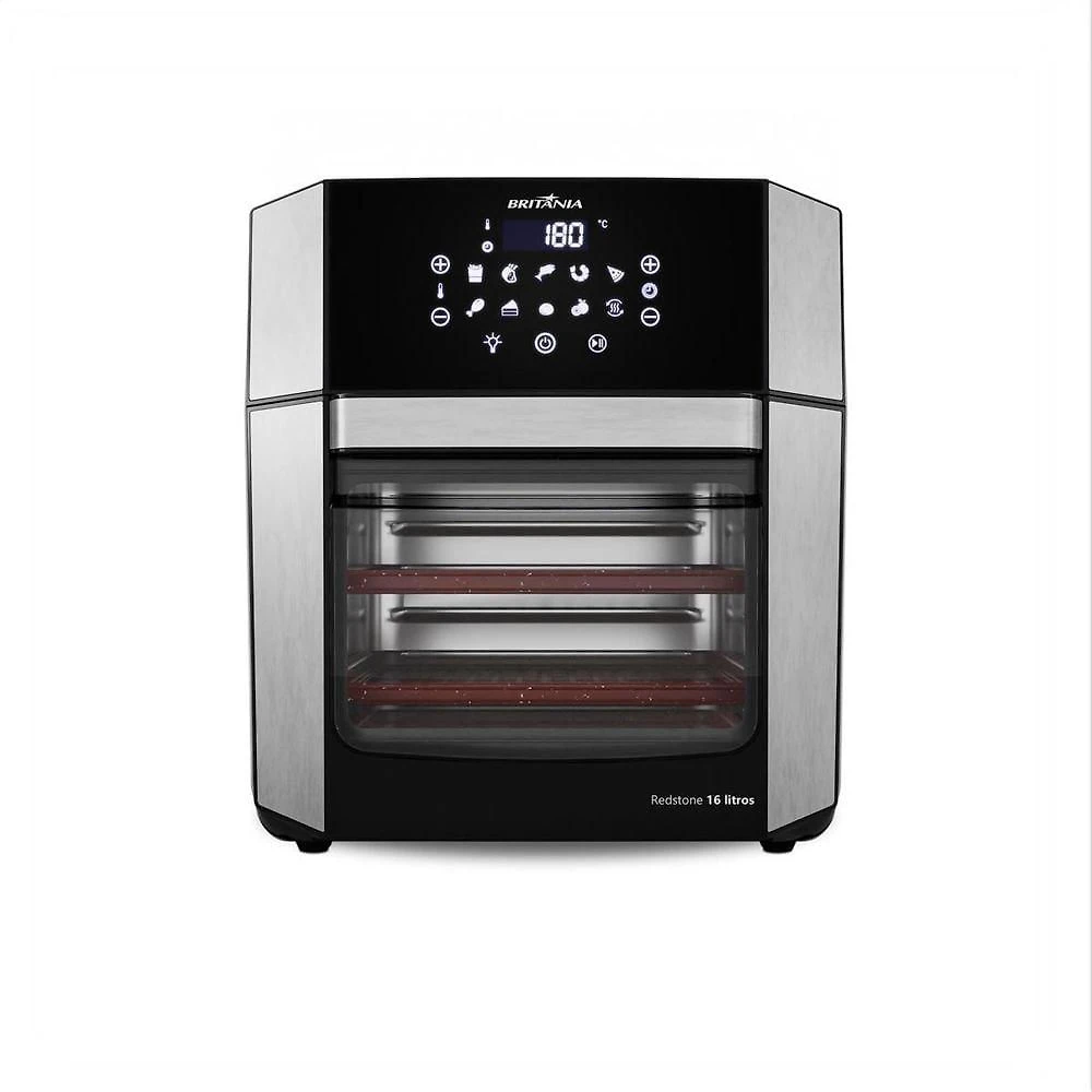 Air Fryer Oven Britânia 16L 4 Em 1 Porta Removível BAF16A 110V