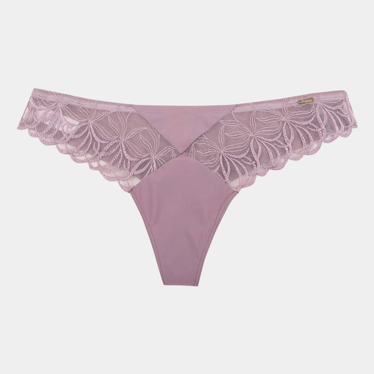 Miniatura Calcinha Fio Dental Plus Size Dilady Rendada Rosa Escuro - 48
