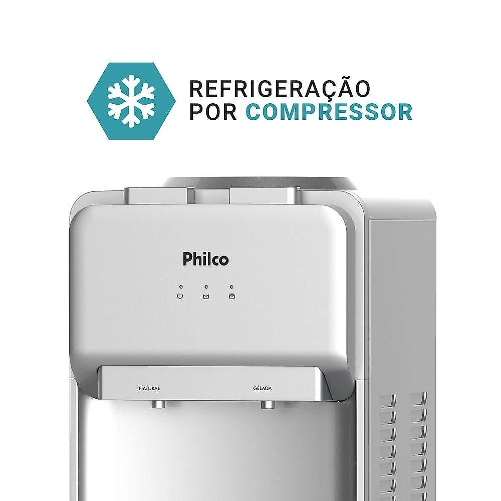 Bebedouro Philco 20L água Gelada E Natural Com Compressor PBE18 110V