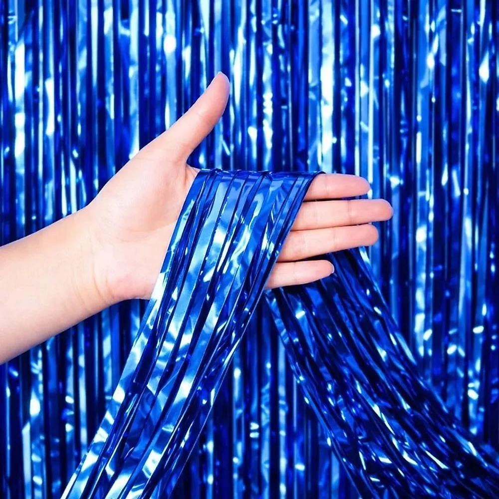 Kit de Decoração Israel Metalizado Cortinas Balões Faixa Azul e Branco Extra Festas