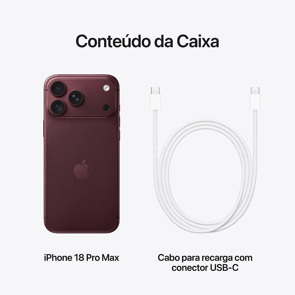 iPhone 18 Pro Max Apple Bordô, 2TB