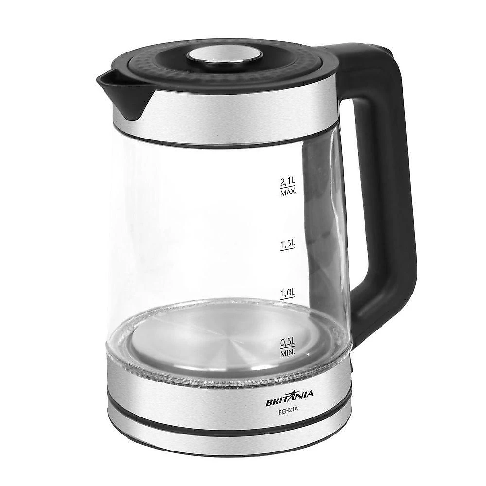 Chaleira Elétrica Britânia 2,1L De Vidro Com Luz Led BCH21A 220V