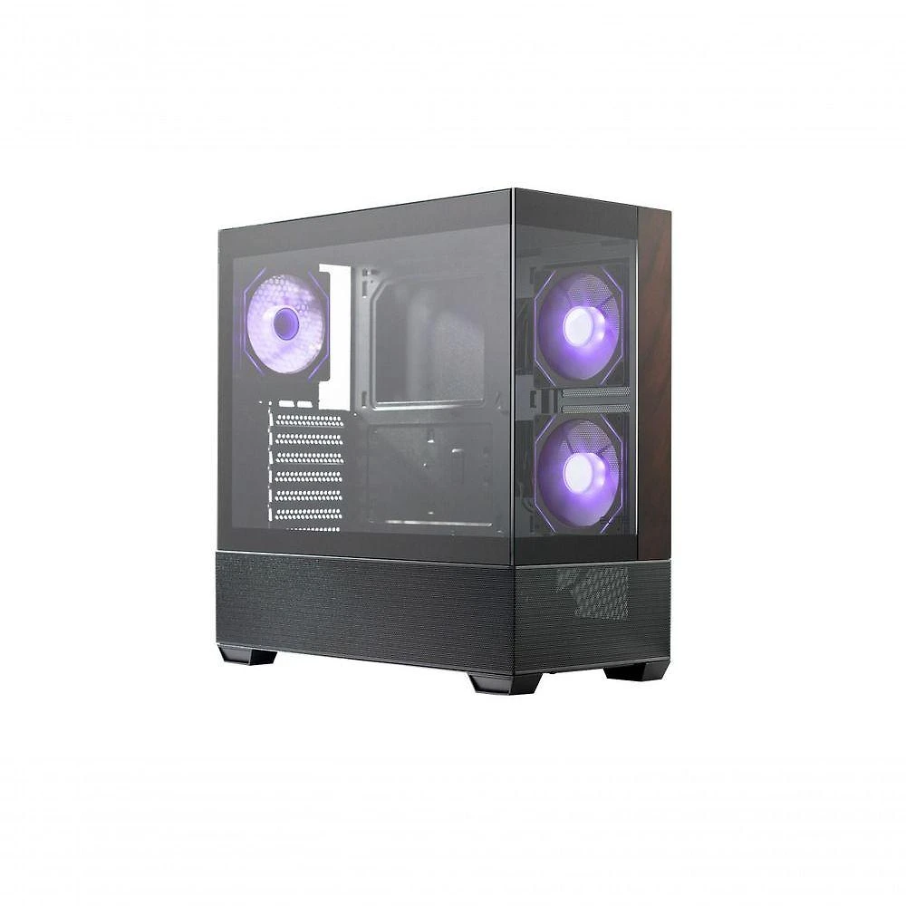 Gabinete Mid Tower Elite 690 Wood ATX Aço 3 Fans ARGB Preto Cooler Master