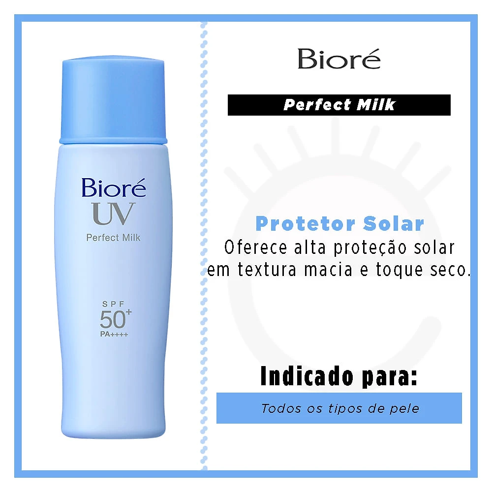 Miniatura Protetor Solar Facial Bioré Perfect Milk 50 FPS 40ml