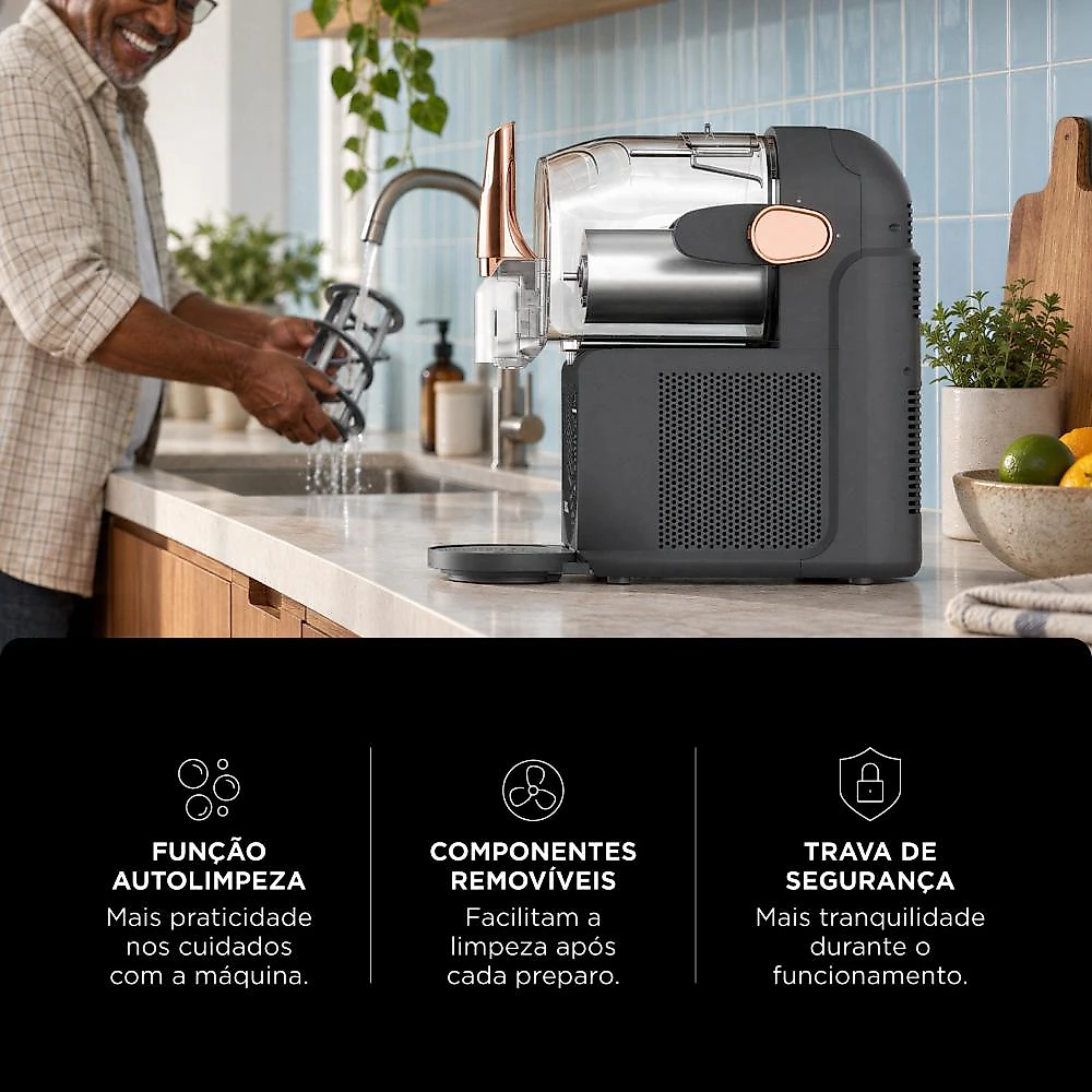 Máquina de Sorvete EOS 2 em 1 2,6 Litros Ice Frozen Slushi EMGF30 220V