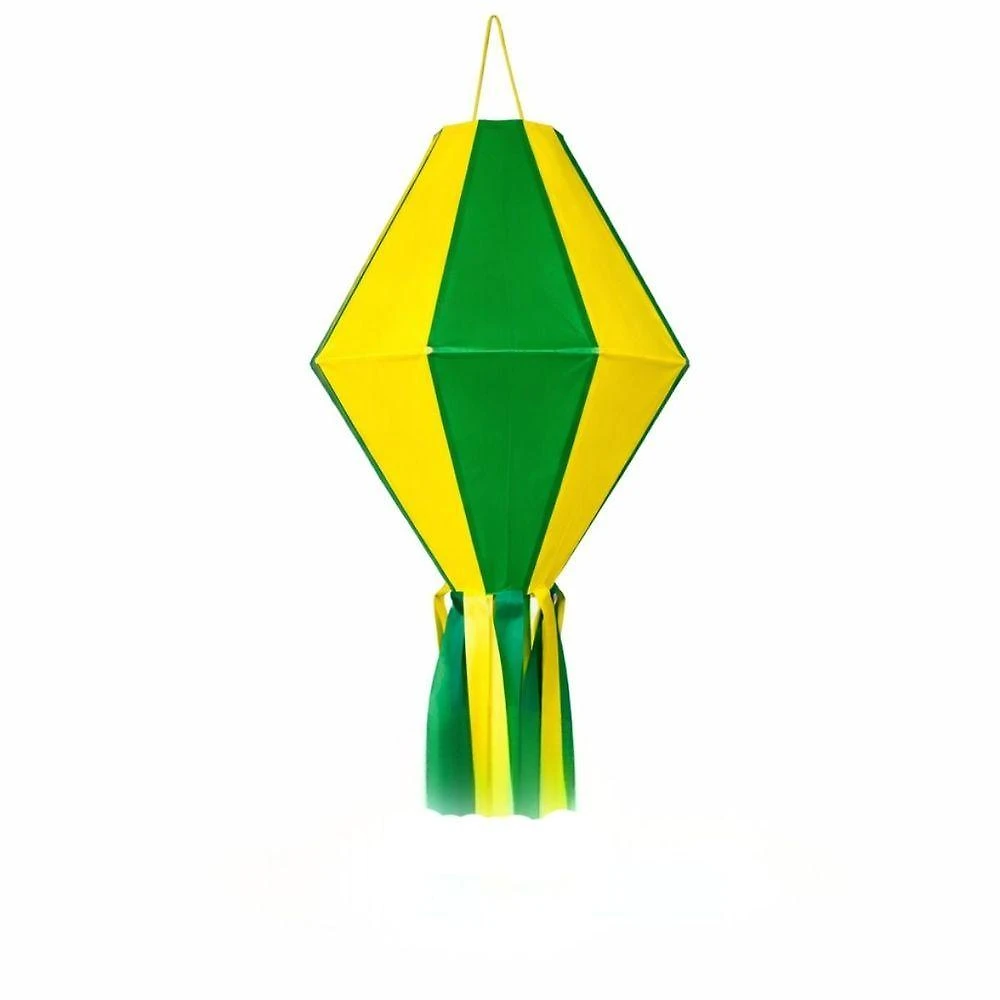 Enfeite Balão Junino Plástico 75cm Verde e Amarelo