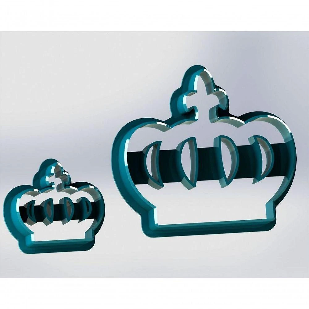 Cortador Mod. 01 - Realeza Plástico PLA 8CM Transparente 1 Unidade HB Formas e Cortadores