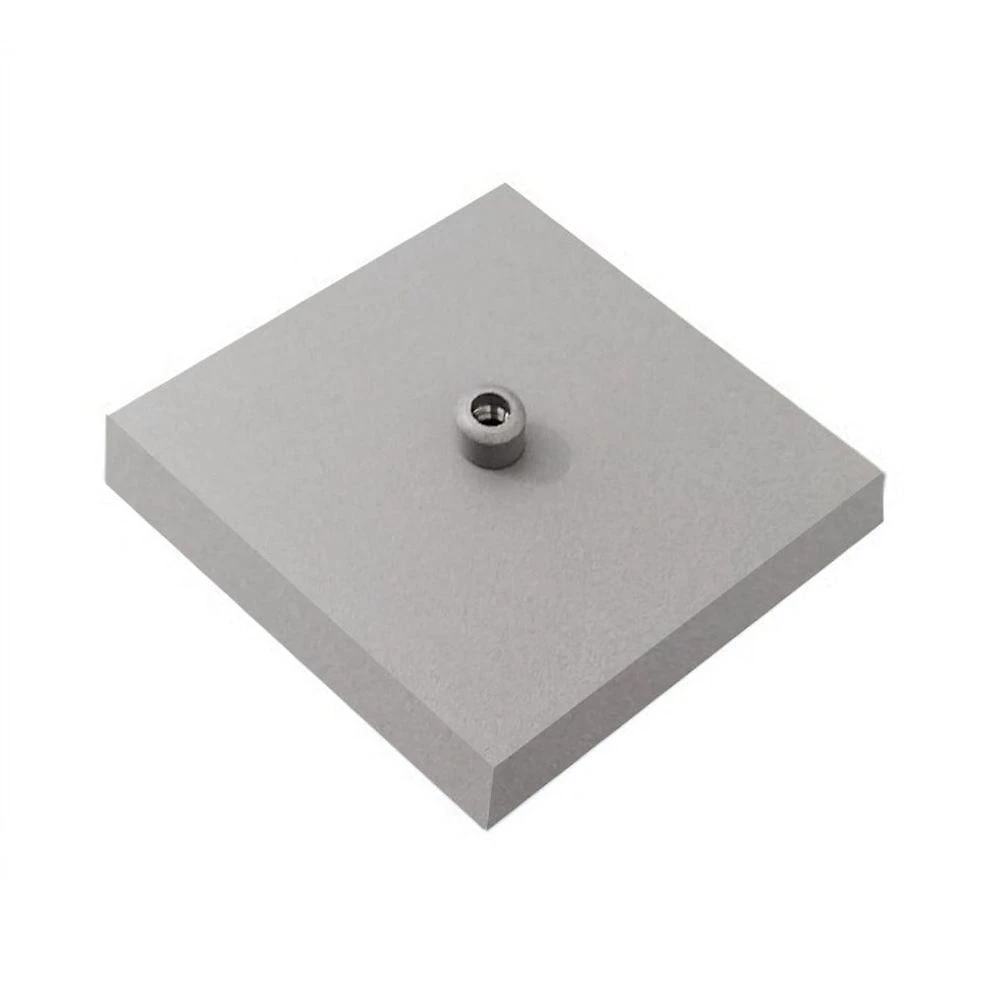 Kit/5 Canopla Lustre Pendente Quadrado Md-1005 12x12x2cm Cinza