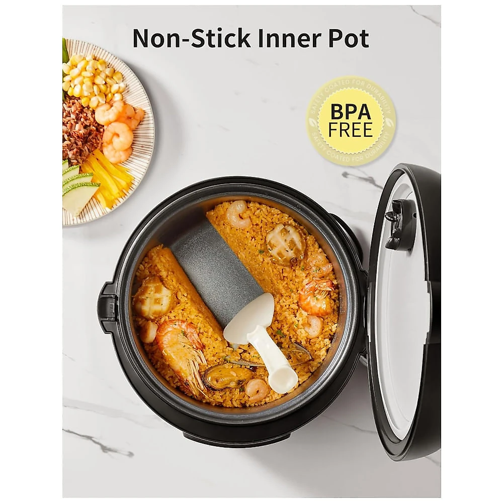 Panela de Arroz COMFEE, Multi Cooker de Aço Inoxidável 14 em 1, 5,3 litros, 20 porções cozidas, Fogão Lento, Cozinheiro a Vapor e mais!