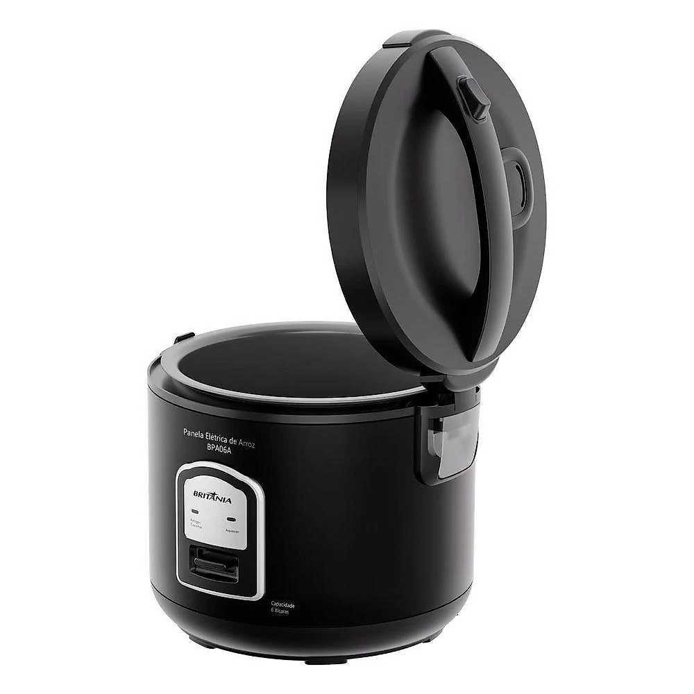Panela de Arroz Elétrica Britânia BPA06A 2L 400W Revestimento Antiaderente Preto 220V
