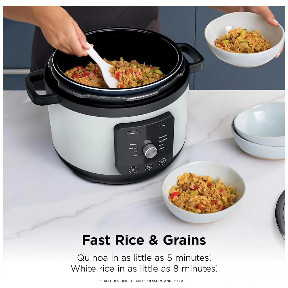 Panela de Pressão Elétrica Ninja HyperHeat Branca 6,2 L 9 em 1 SimpliServe Pot 1200 W PC201WH 110V