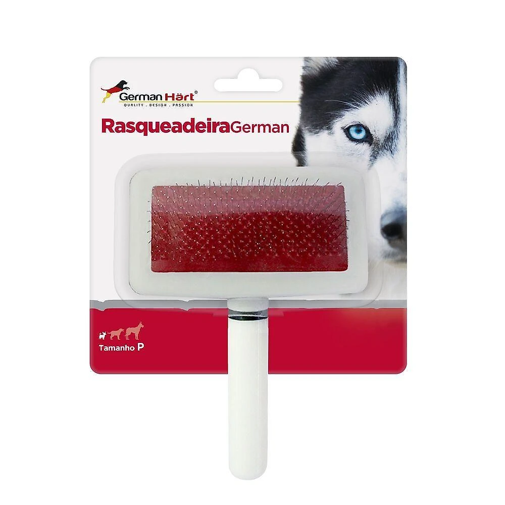 Rasqueadeira para Cães e Gatos Branca com Dentes de Aço 56G 1 Unidade