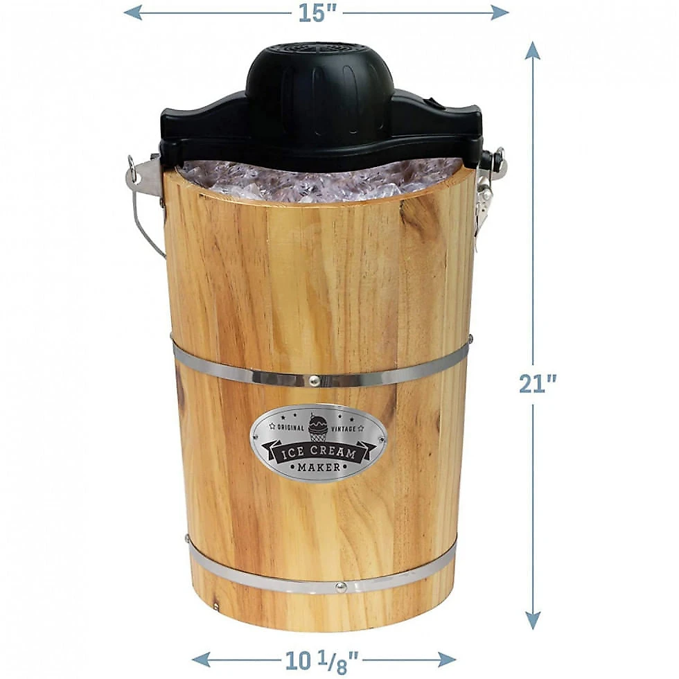 Máquina de Sorvete Capacidade 6L, Elite Gourmet EIM916, Marrom
