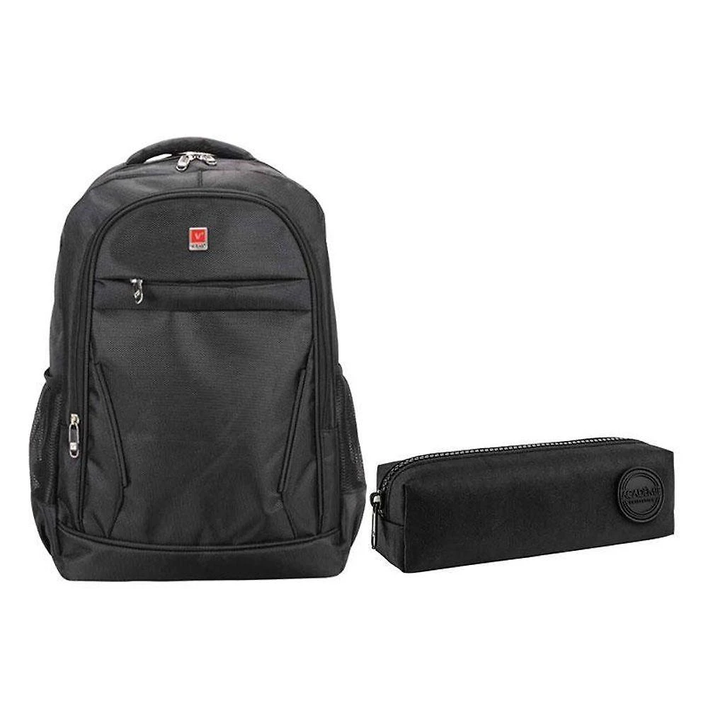 Kit Mochila Escolar Notebook V-1069 E Estojo Académie Preto - Vighs