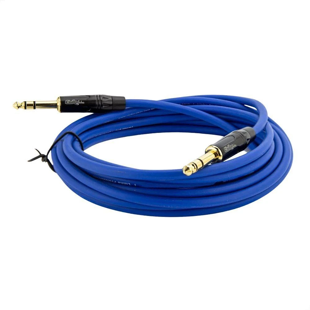 Cabo P10 Para P10 Estereo Profissional - Azul 20 Metros