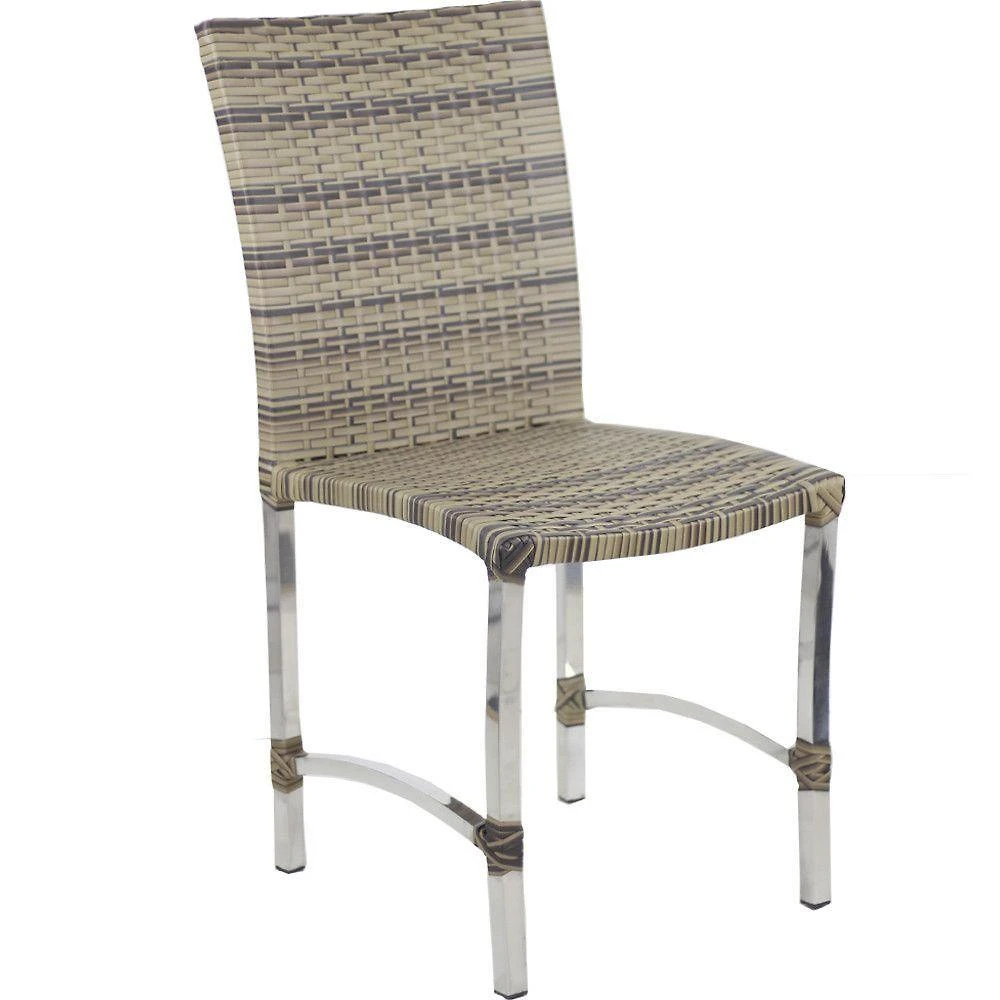 Cadeira De Alumínio Para Mesa De Jantar Trama Original Capuccino