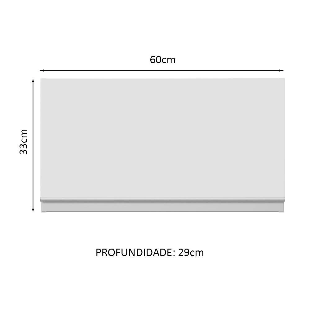 Armário aéreo 100% mdf 60 cm 1 porta basculante smart madesa