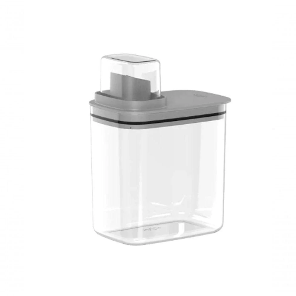 Dispenser Hermético para Líquidos e Cereais Flow Lavanderia Cozinha Poliestireno Cinza