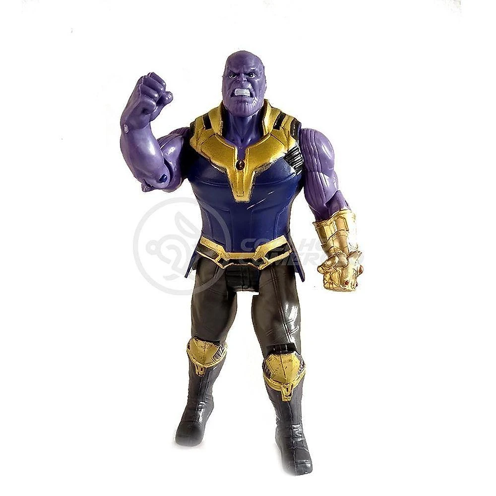 Action Figure Cartela 4x Bonecos 17CM Vingadores End Game 21 com Escudo em Vinil Smart Bracelet