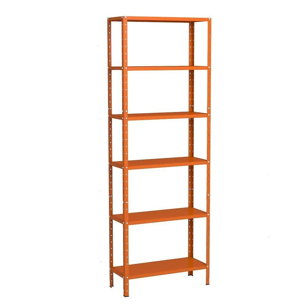 Estante 6 Prateleiras Aço Livros Quarto Cozinha Multiuso Fer Laranja