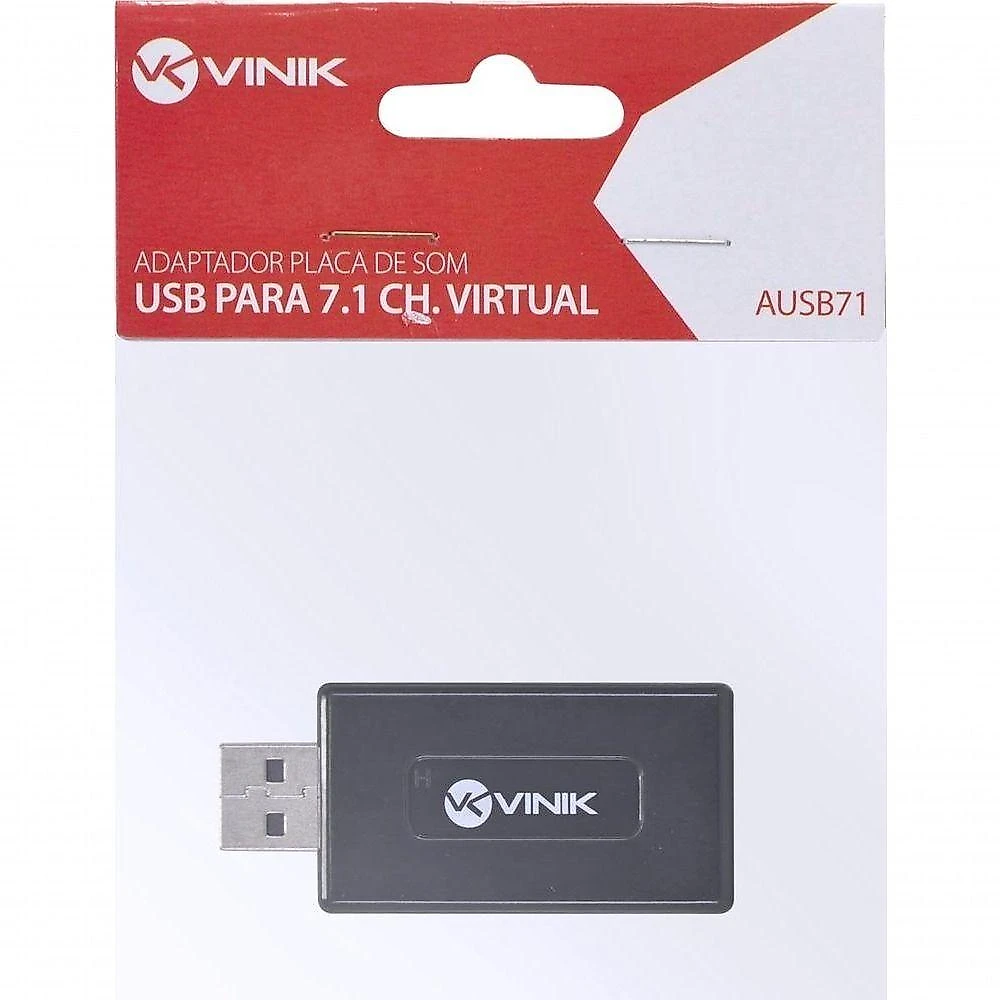 Adaptador Placa De Som Usb 7.1 Canais Virtual