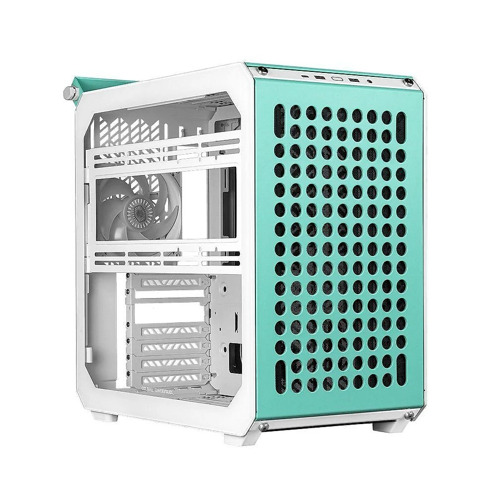 Gabinete Qube 500 Flatpack Mid Tower ATX Aço com Vidro Temperado Menta Rosa Creme Cooler Master