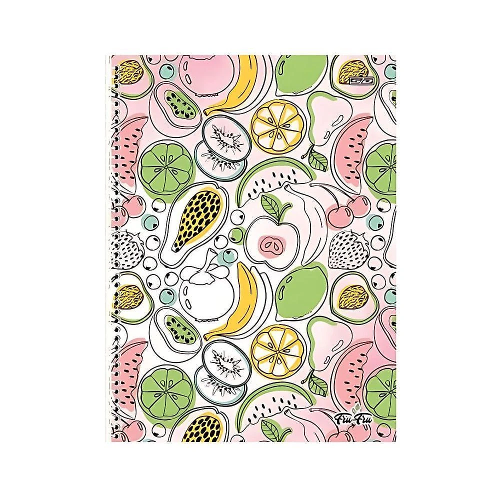 Caderno Espiral Capa Dura 1 Matéria - 80 Folhas - Fru Fru - São Domingos